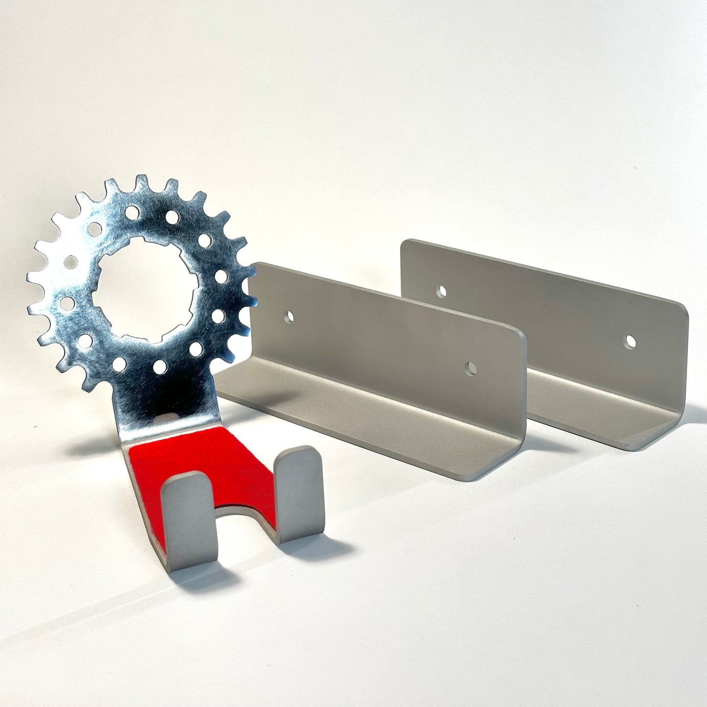 only one polished stainless SPROCKET pedal hook